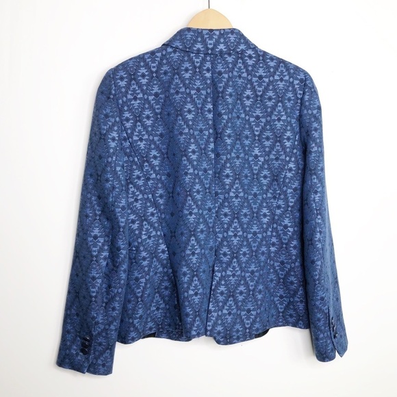 Zara basic Navy blue one button closure blazer - Picture 4 of 7